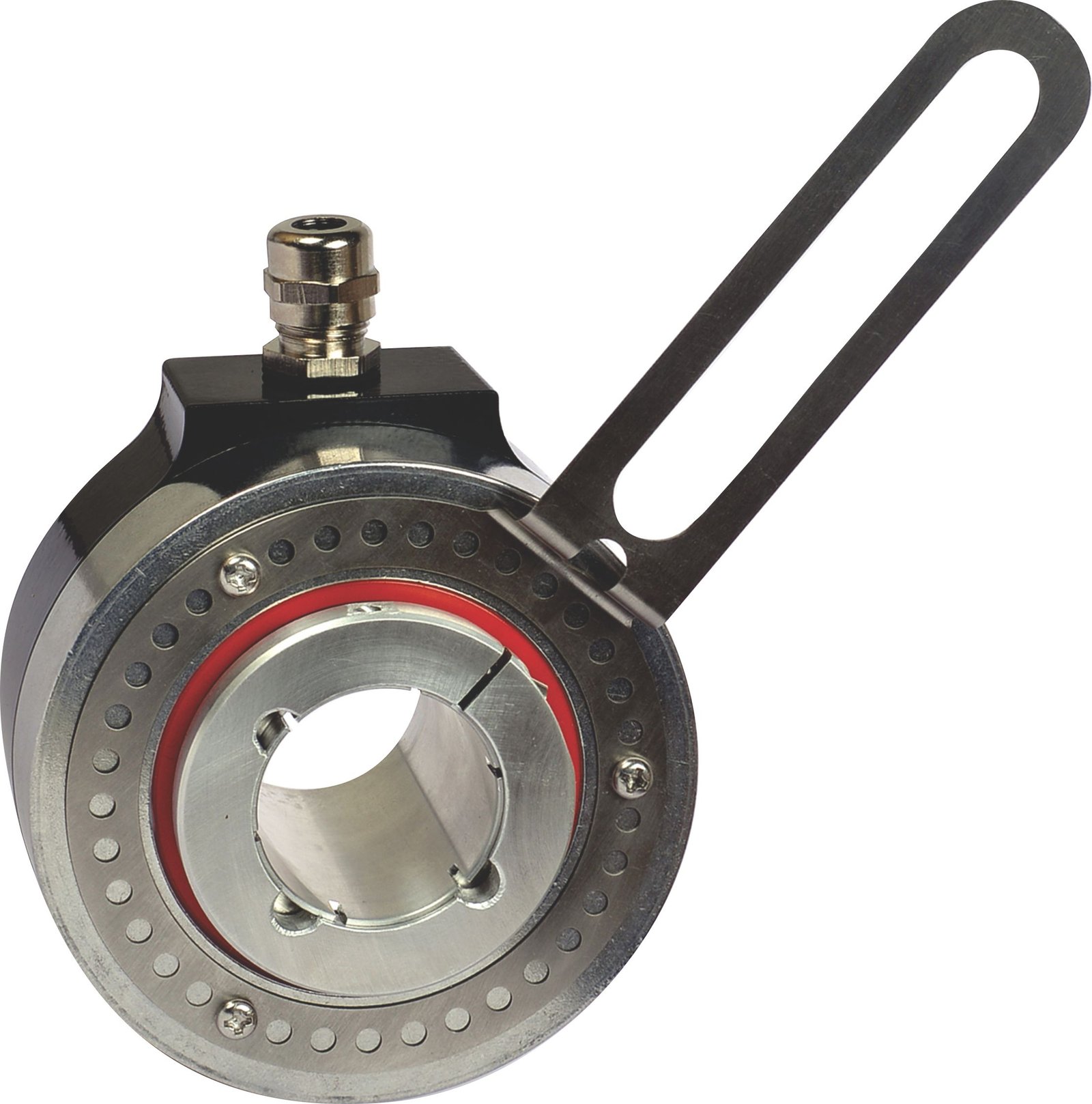 Industrial encoder product with precision metallic ring assembly