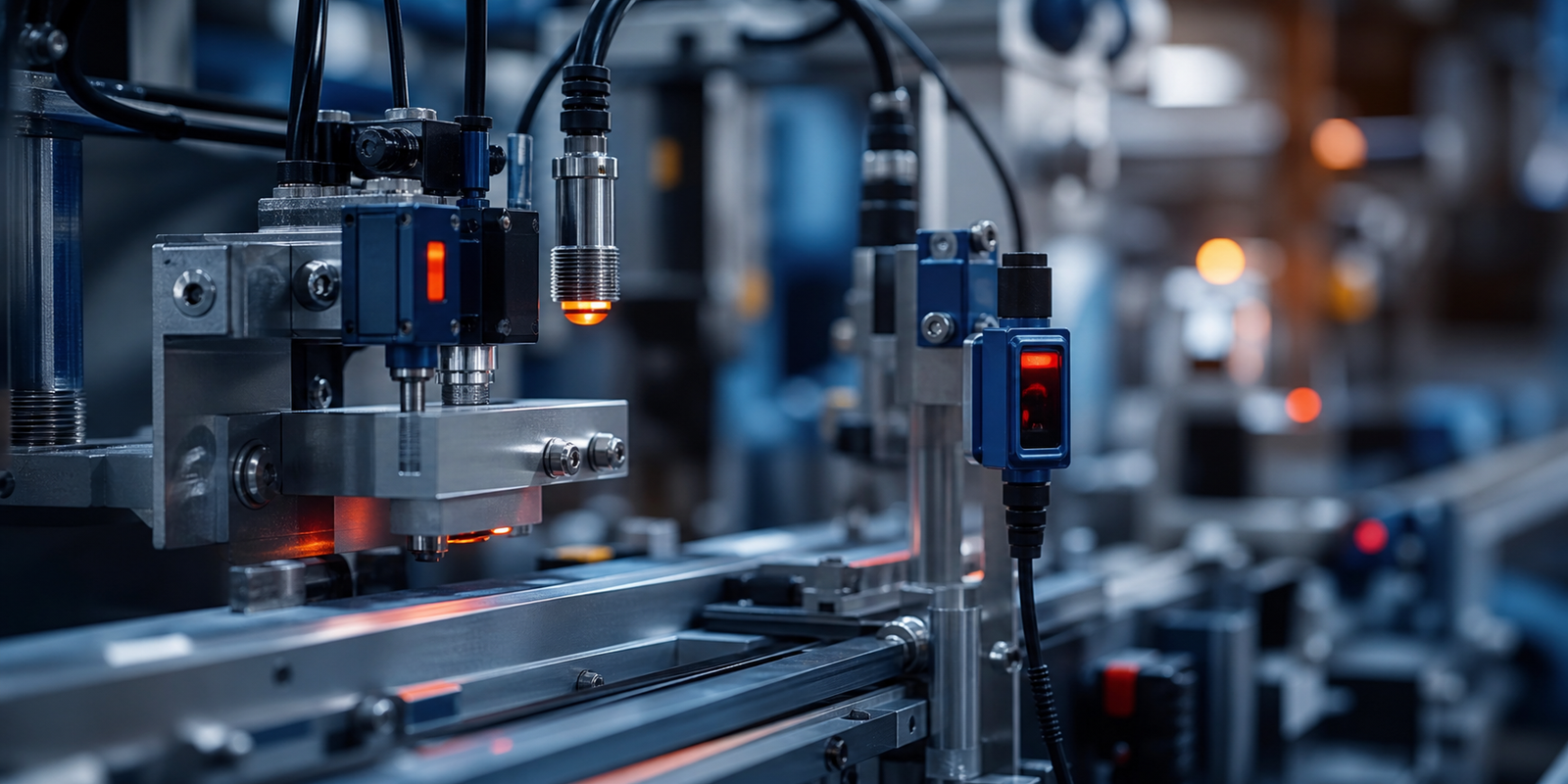 Industrial sensors on automated machinery