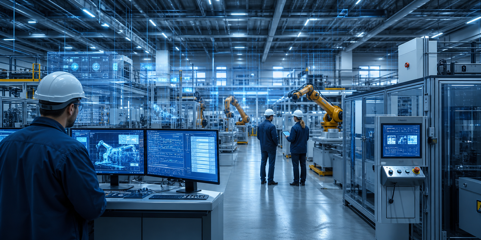 Automation systems controlling smart manufacturing facility