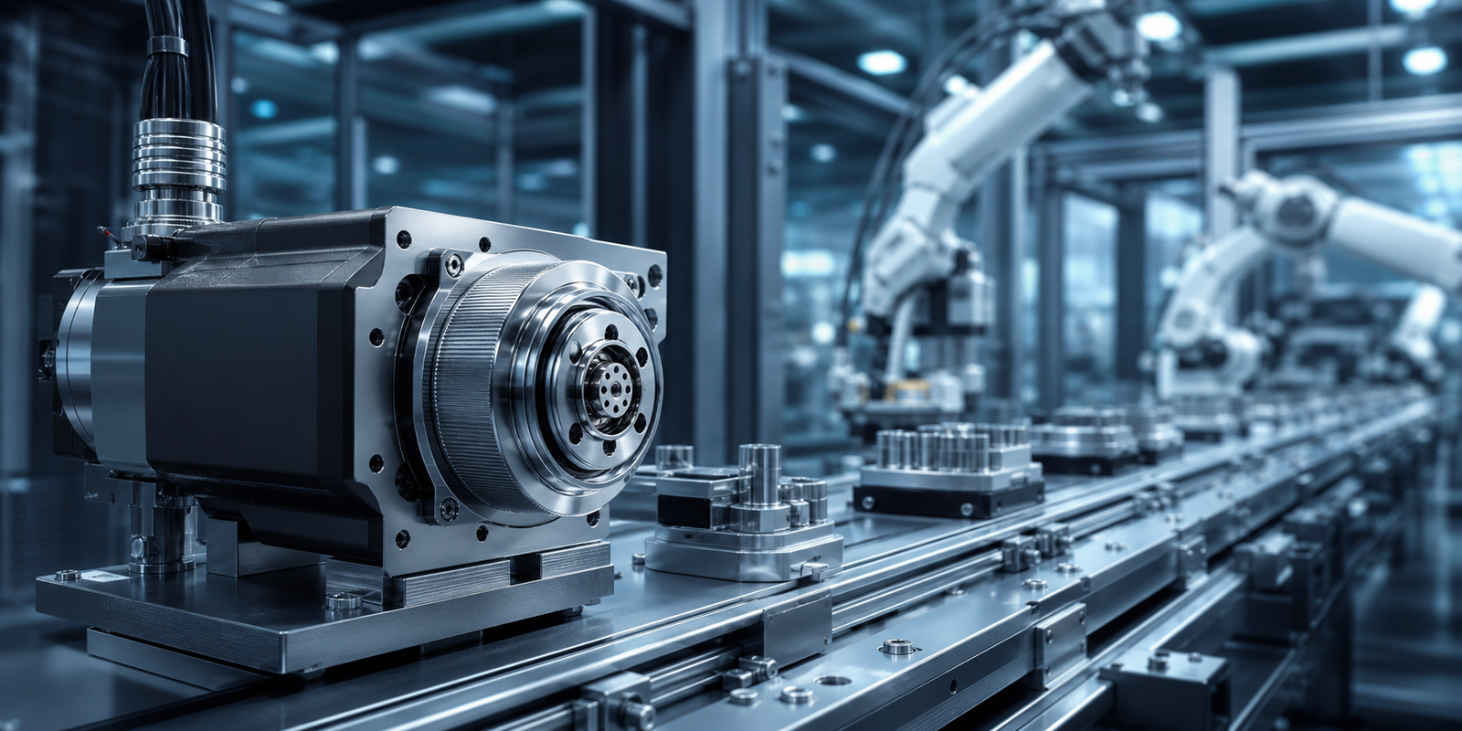 Industrial encoder and servo motor automation system