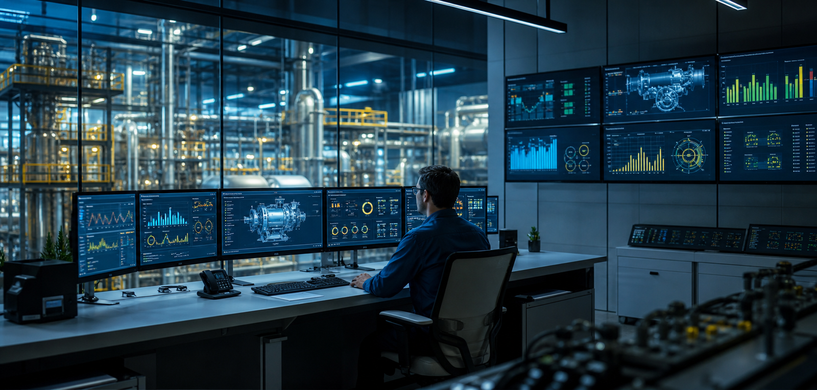 Monitoring devices and industrial control room dashboards